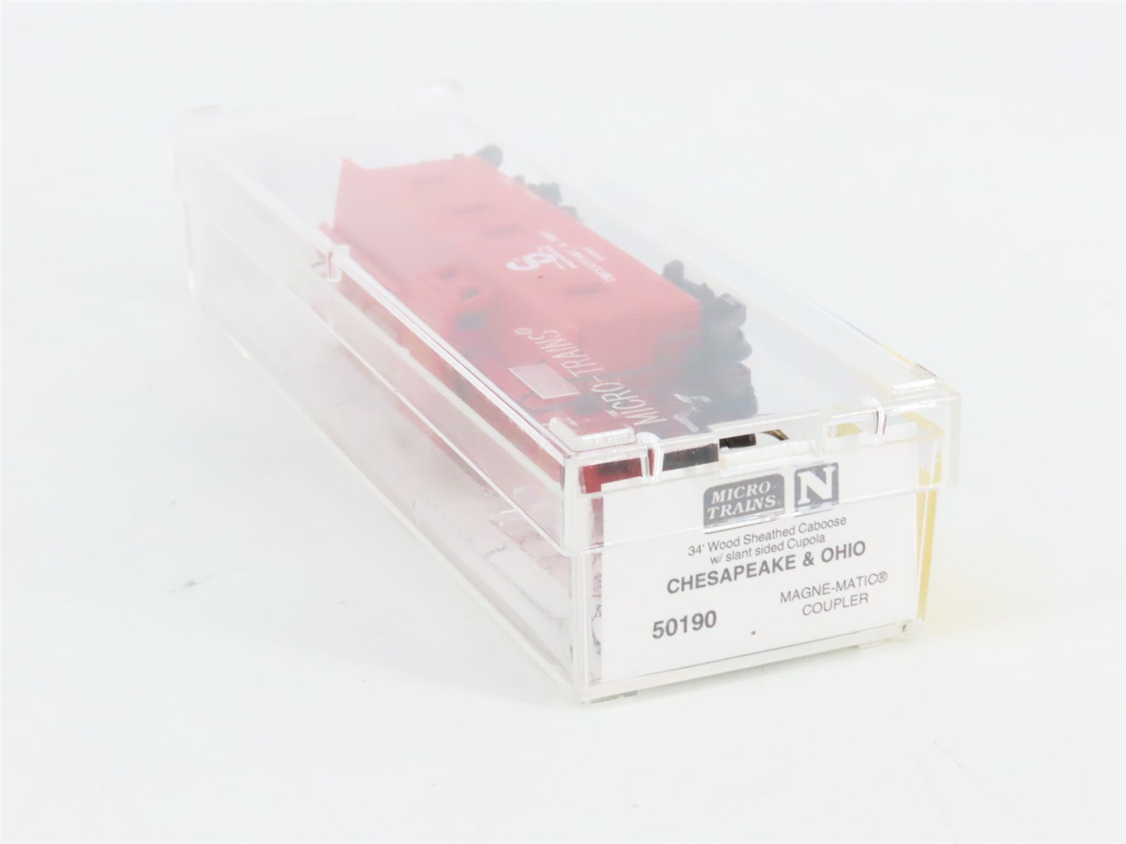 N Scale Micro-Trains MTL 50190 Chesapeake & Ohio 34' Wood Sheathed Caboose RTR