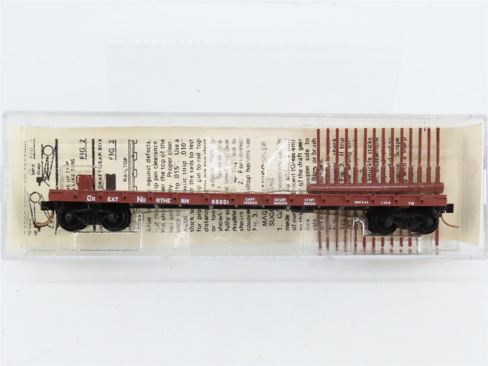 N Scale Kadee Micro-Trains MTL 44010 GN Great Northern 50' Flat Car #66001