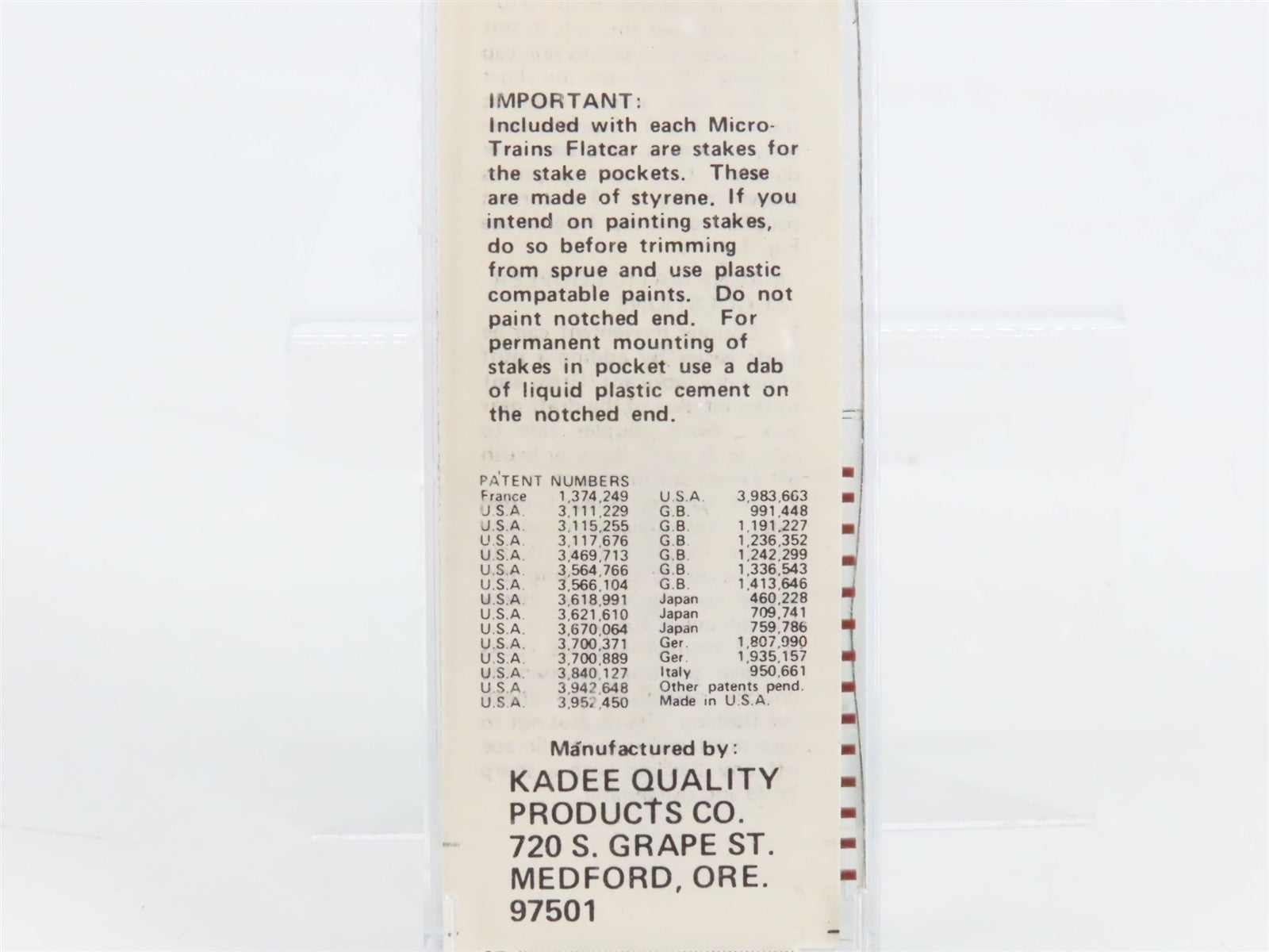 N Scale Kadee Micro-Trains MTL 44010 GN Great Northern 50' Flat Car #66001