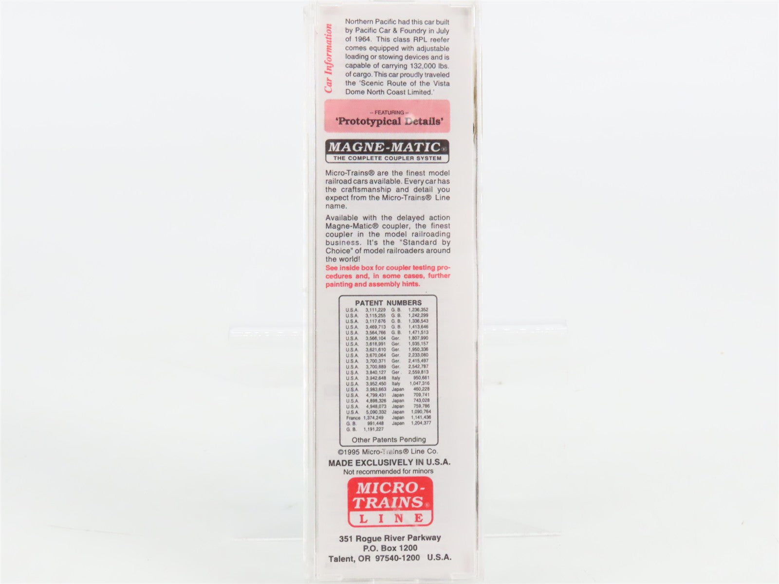 N Scale Micro-Trains MTL 70050 NPM Northern Pacific 51' Reefer 720 RTR