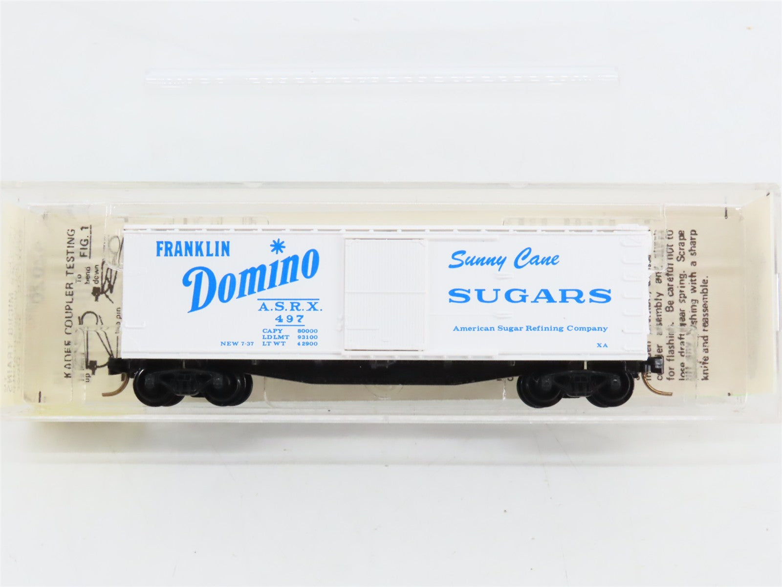 N Scale Micro-Trains MTL 42020 ASRX Domino Sugars 40' Box Car 497 RTR