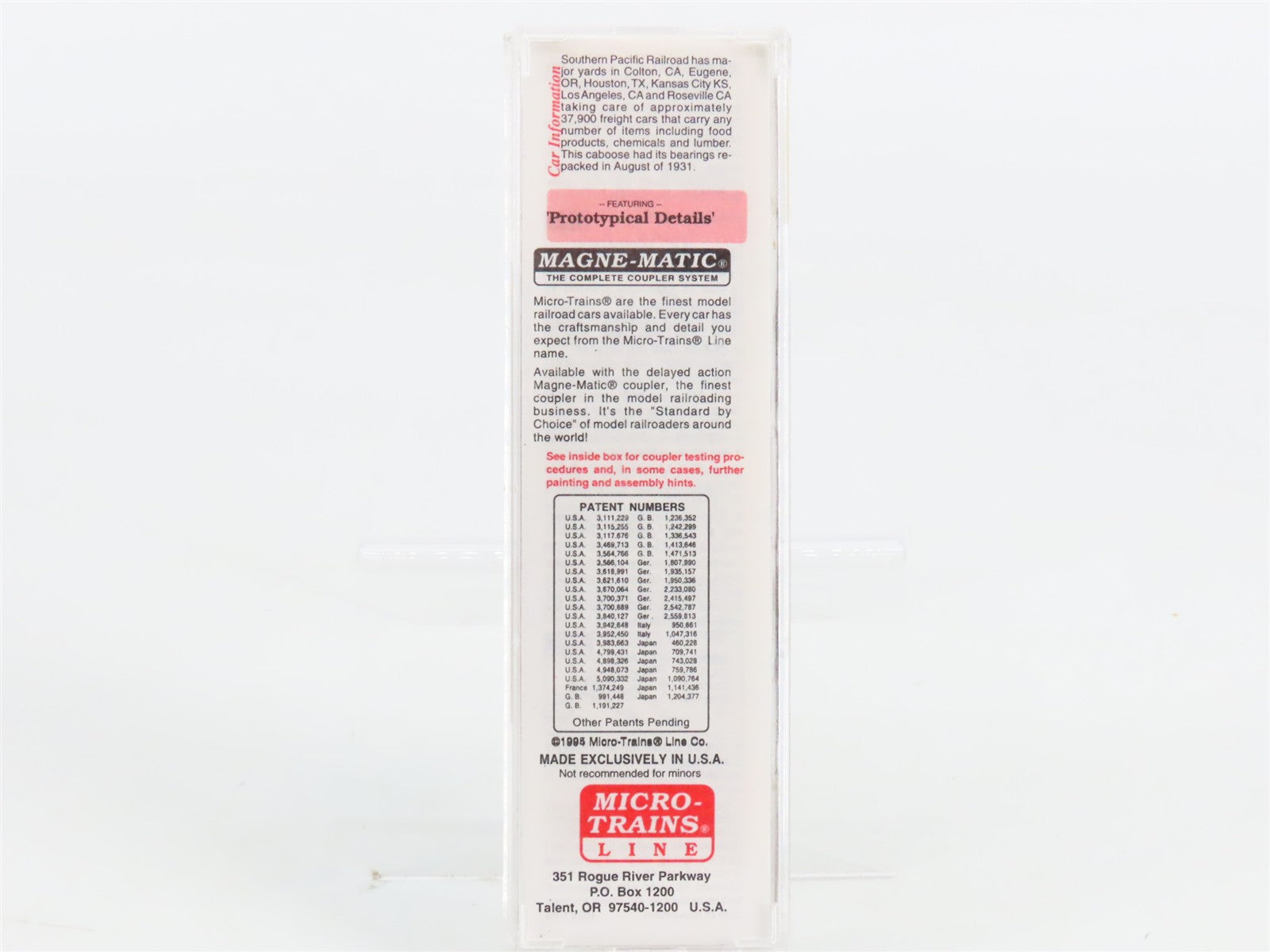 N Scale Micro-Trains MTL 51150 SP Southern Pacific 34' Wood Sheathed Caboose RTR