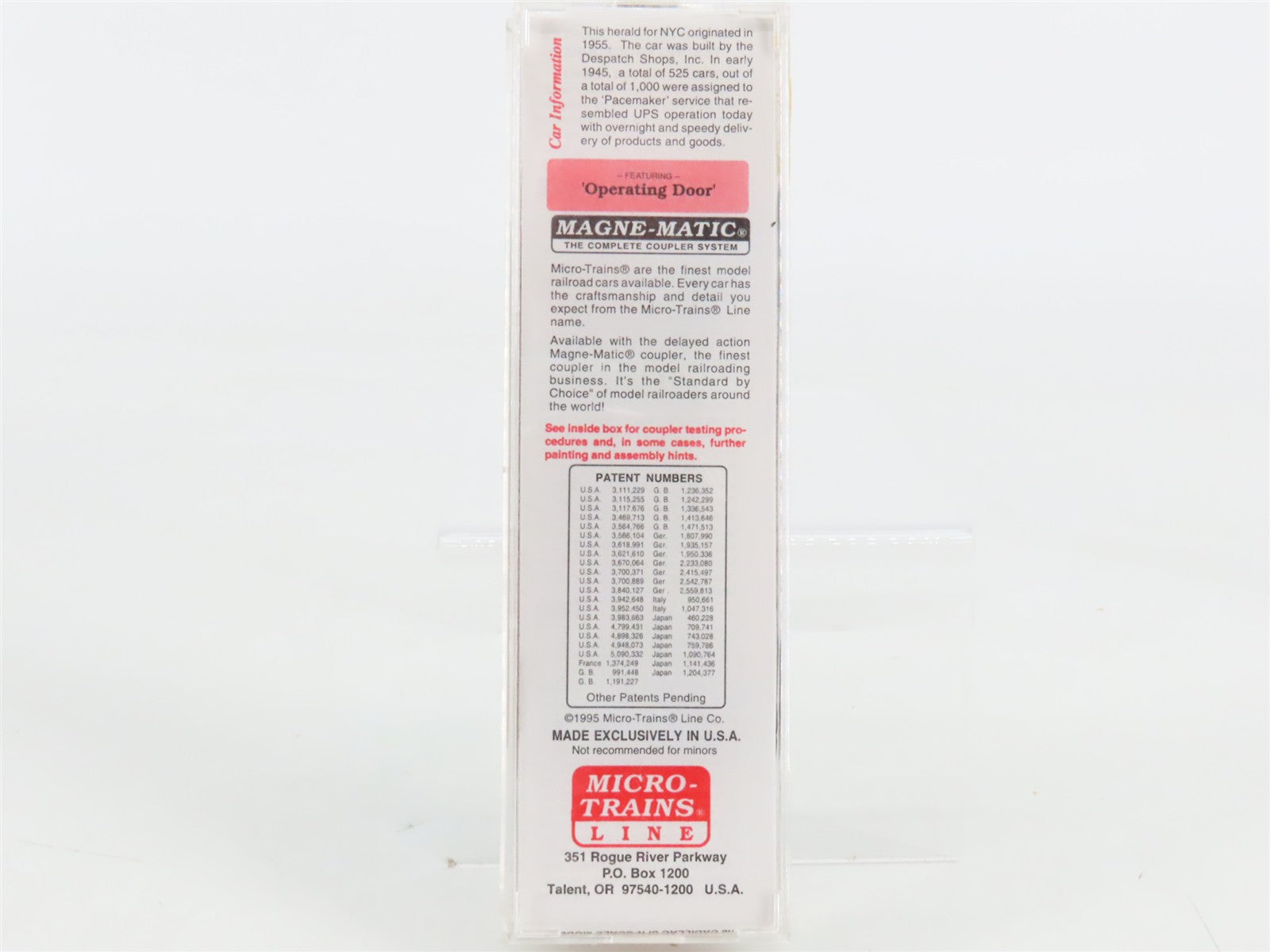 N Scale Micro-Trains MTL 20240 NYC New York Central 40' Box Car 174710 RTR