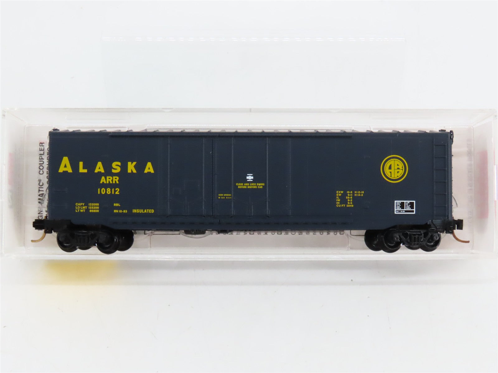 N Scale Micro-Trains MTL 75010 ARR Alaska Railroad 50' Plug Door Box Car RTR