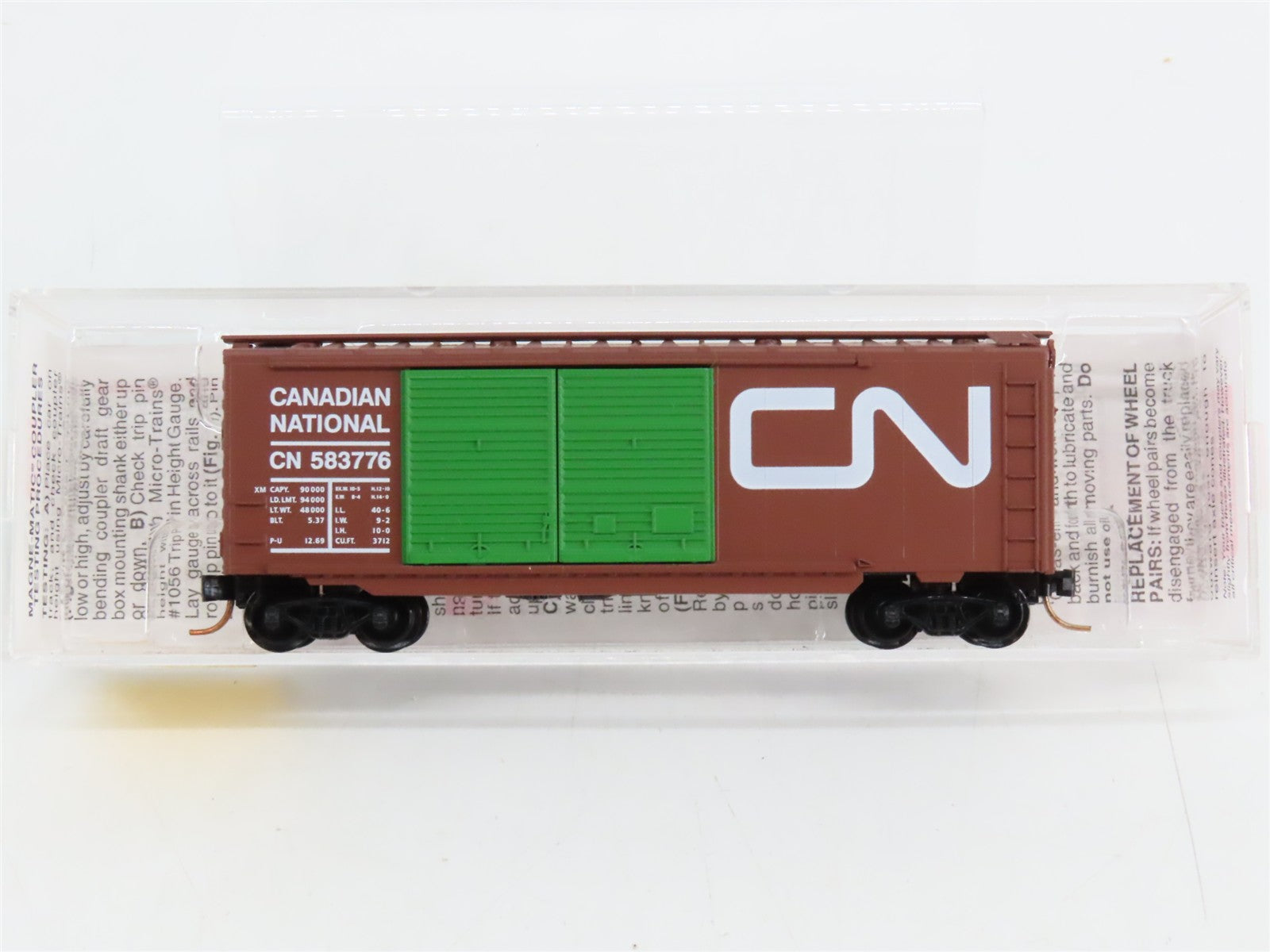 N Scale Micro-Trains MTL 23070 CN Canadian National 40' Box Car 583776 RTR