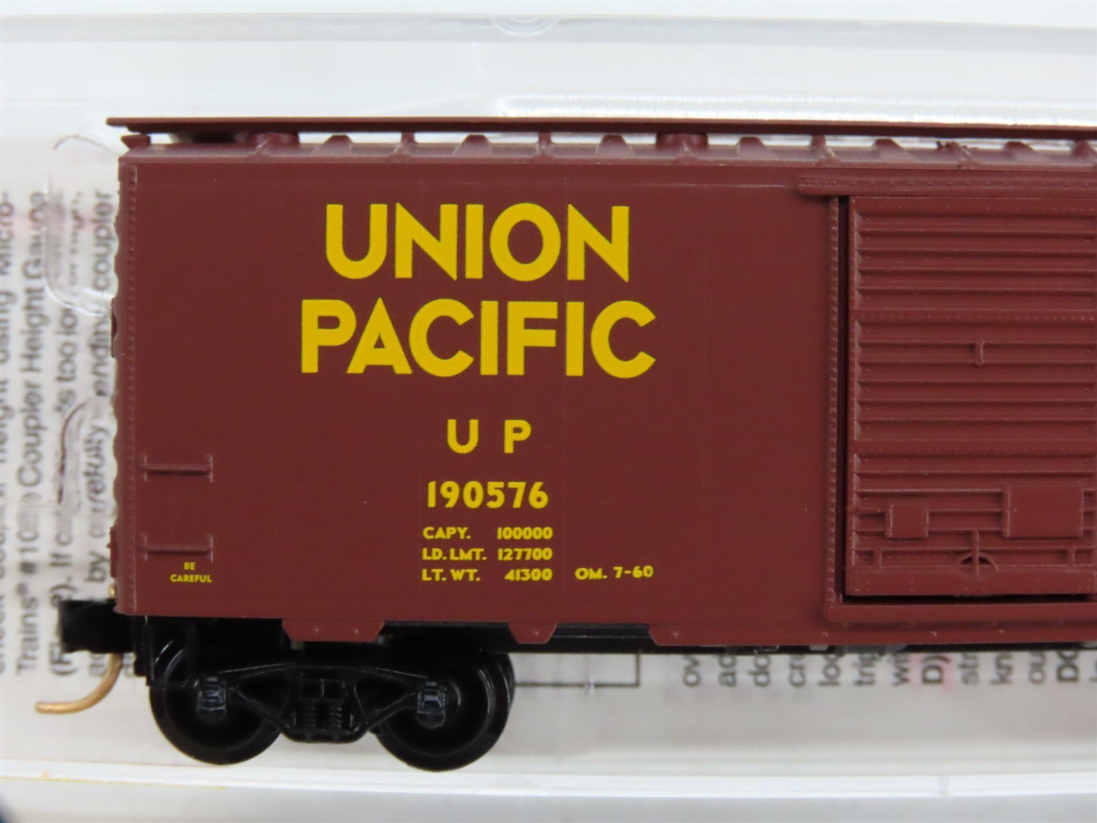 N Scale Micro-Trains MTL 20070 UP Union Pacific 40' Single Door Box Car #190576