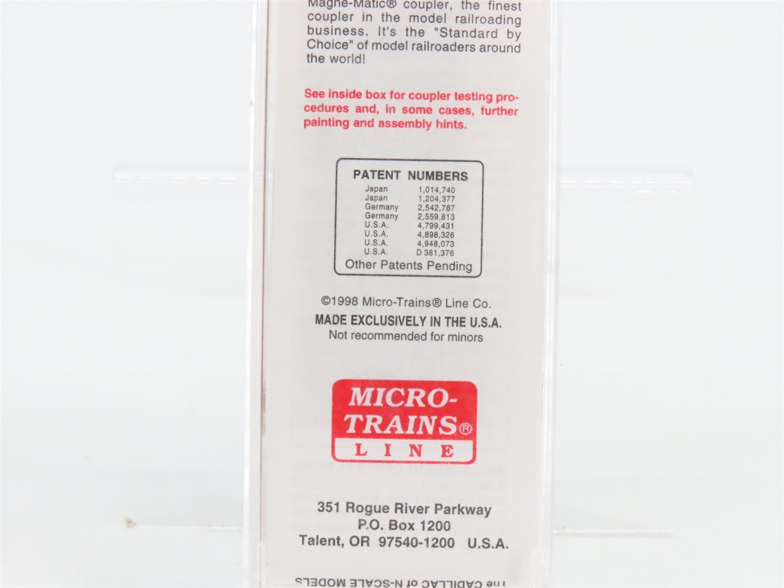 N Scale Micro-Trains MTL 20070 UP Union Pacific 40' Single Door Box Car #190576