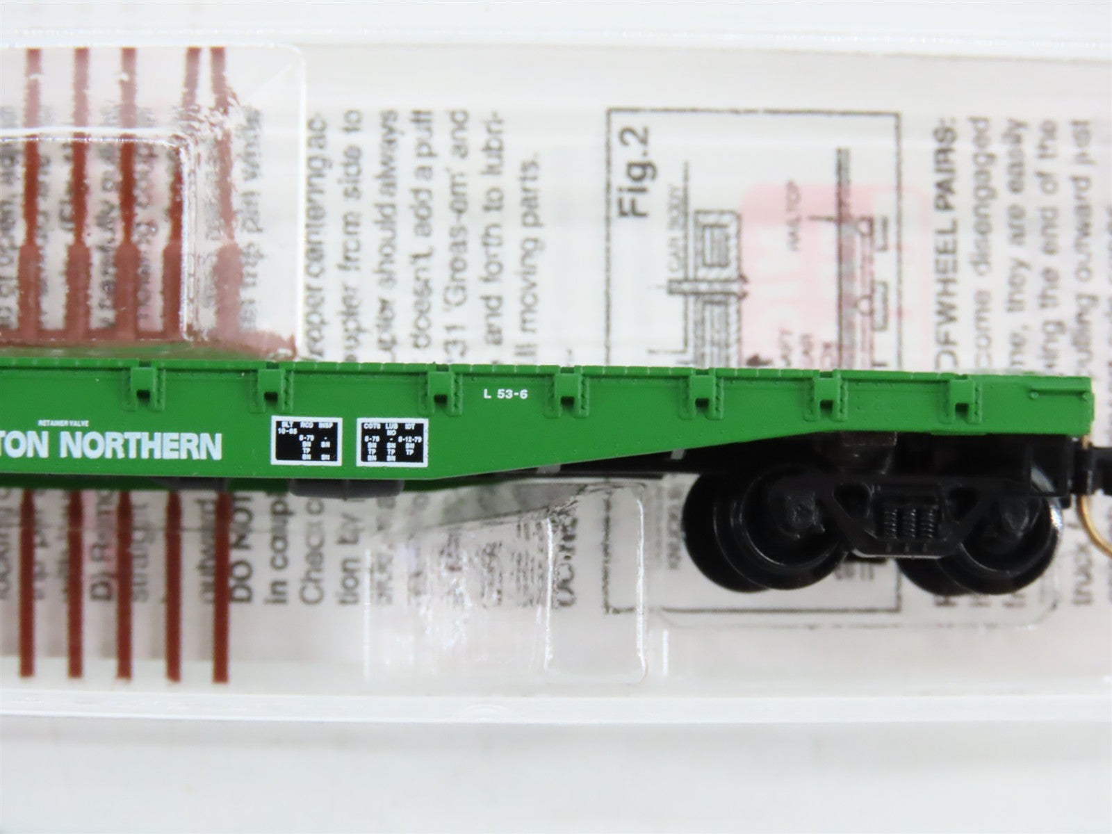 N Scale Micro-Trains MTL 45200 BN Burlington Northern 50' Flat Car 612765 RTR