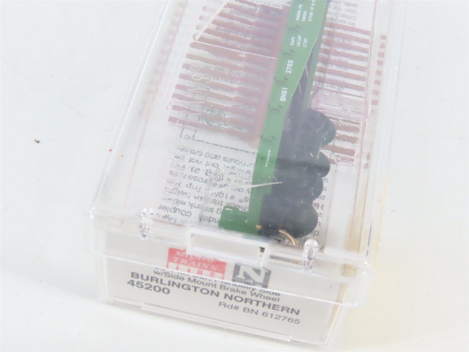 N Scale Micro-Trains MTL 45200 BN Burlington Northern 50' Flat Car 612765 RTR