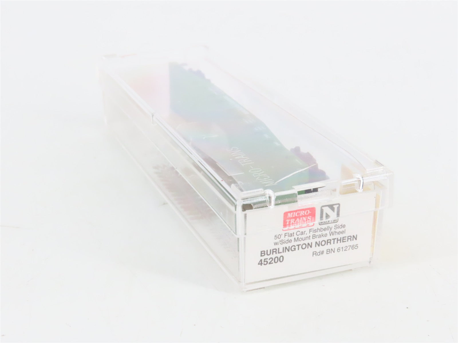N Scale Micro-Trains MTL 45200 BN Burlington Northern 50' Flat Car 612765 RTR