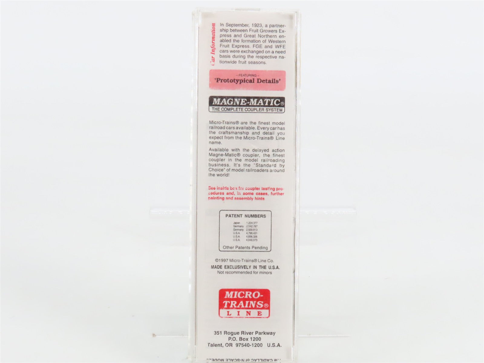 N Scale Micro-Trains MTL 69010/1 Western Fruit Express 51' Mechanical Reefer RTR