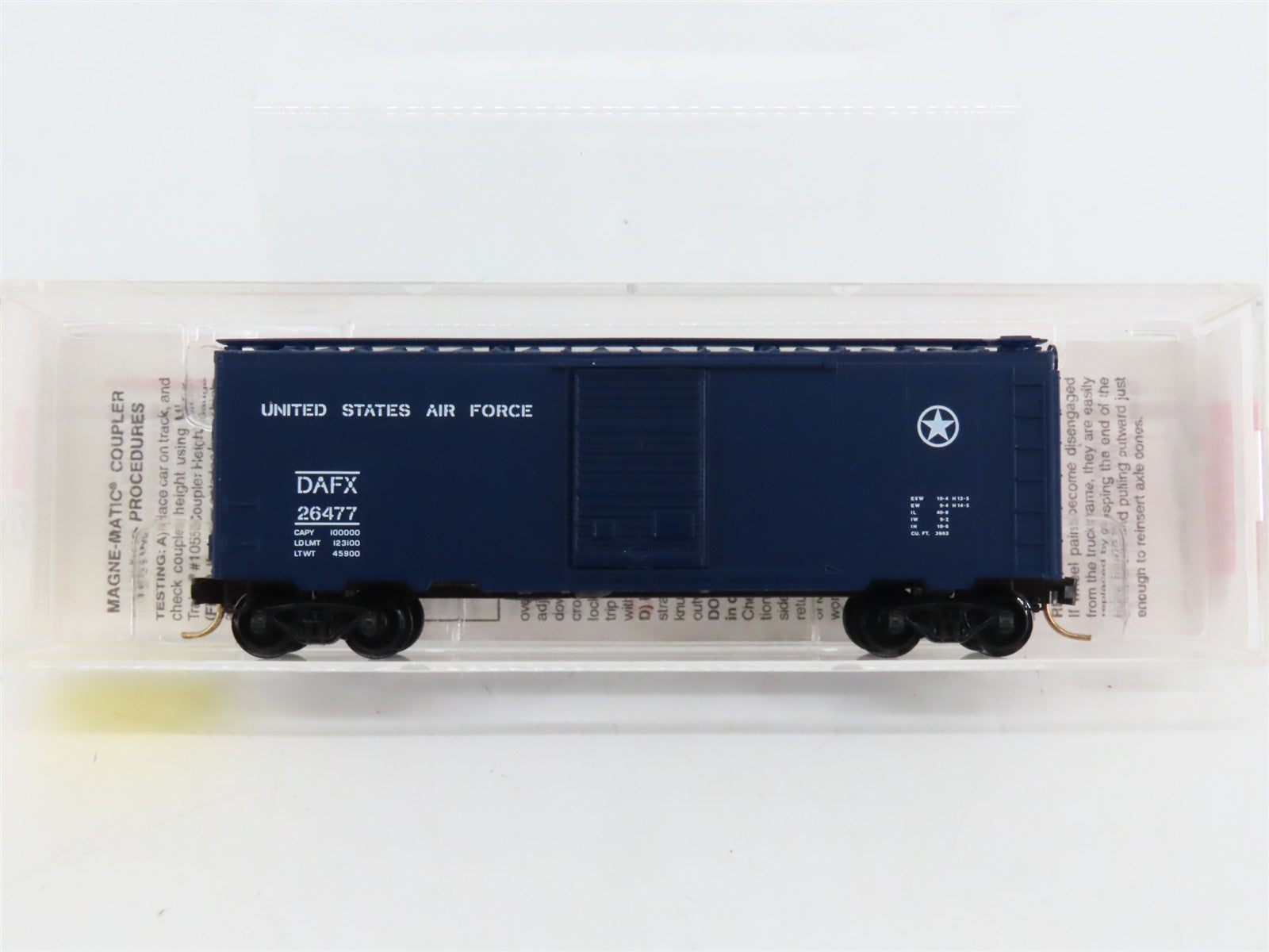 N Scale Micro-Trains MTL 20446 DAFX United States Air Force 40' Box Car RTR