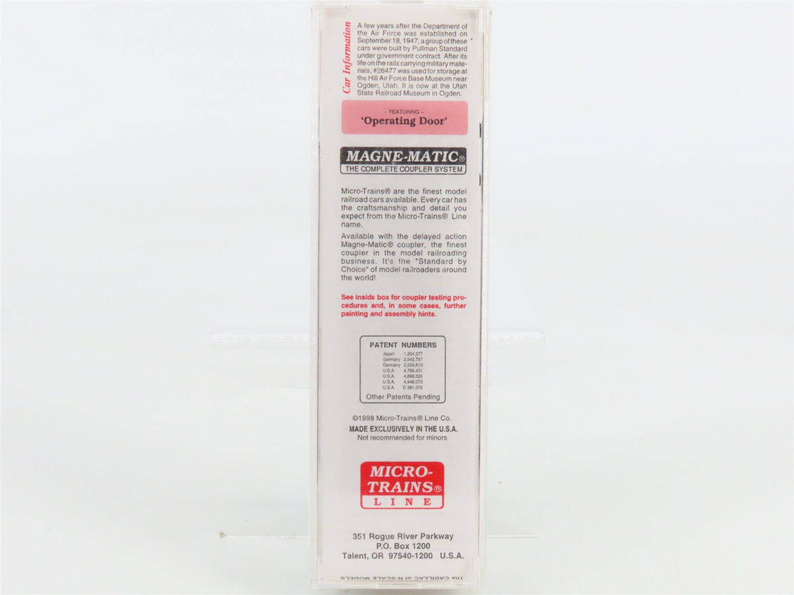N Scale Micro-Trains MTL 20446 DAFX United States Air Force 40' Box Car RTR