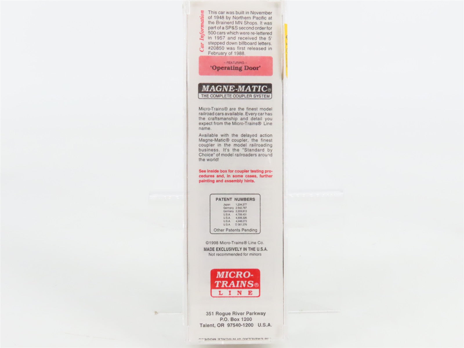 N Scale Micro-Trains MTL 20850 Spokane, Portland & Seattle 40' Box Car RTR
