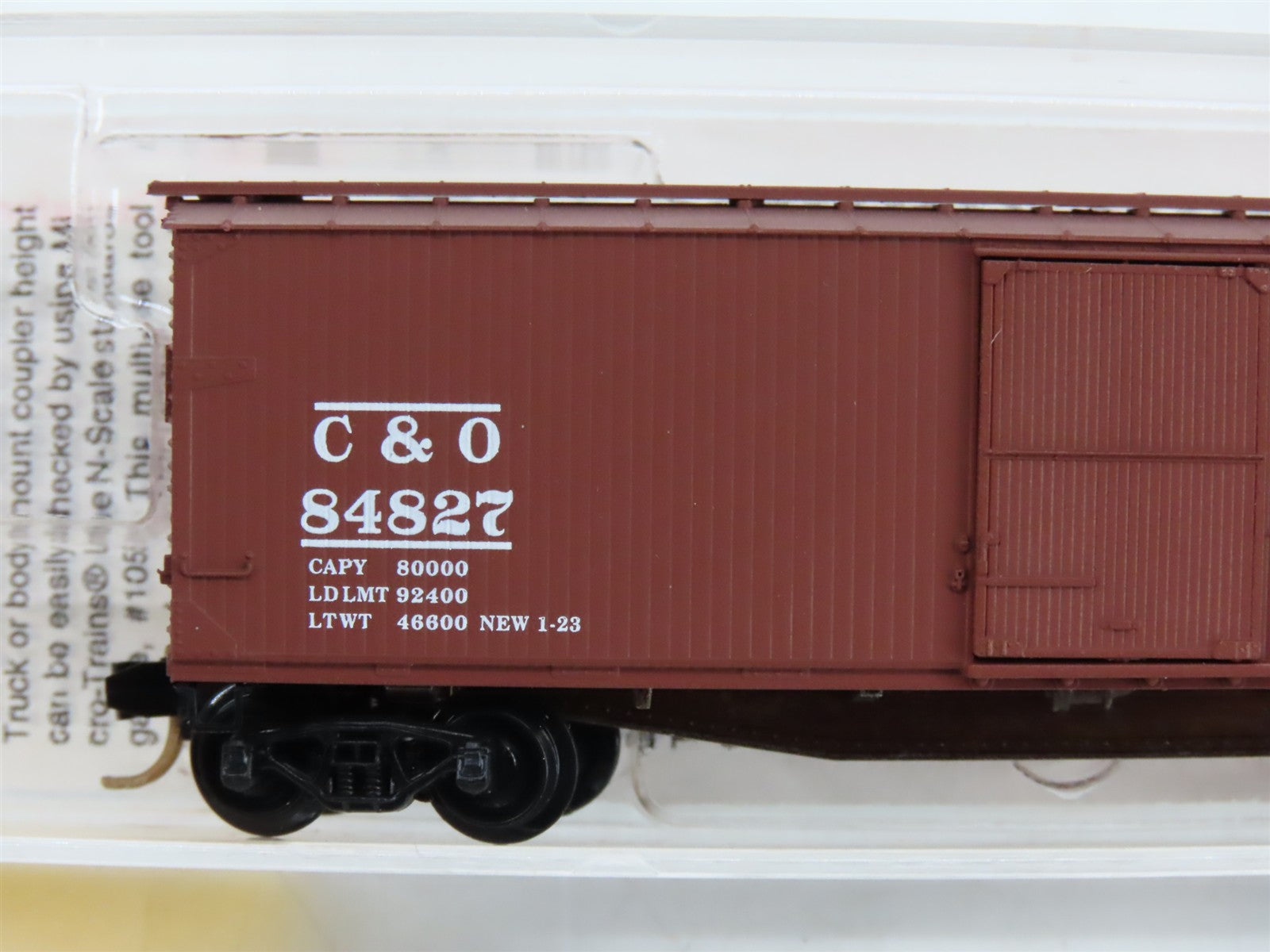 N Scale Micro-Trains MTL 39170 C&O Chesapeake & Ohio 40' Box Car 84827 RTR