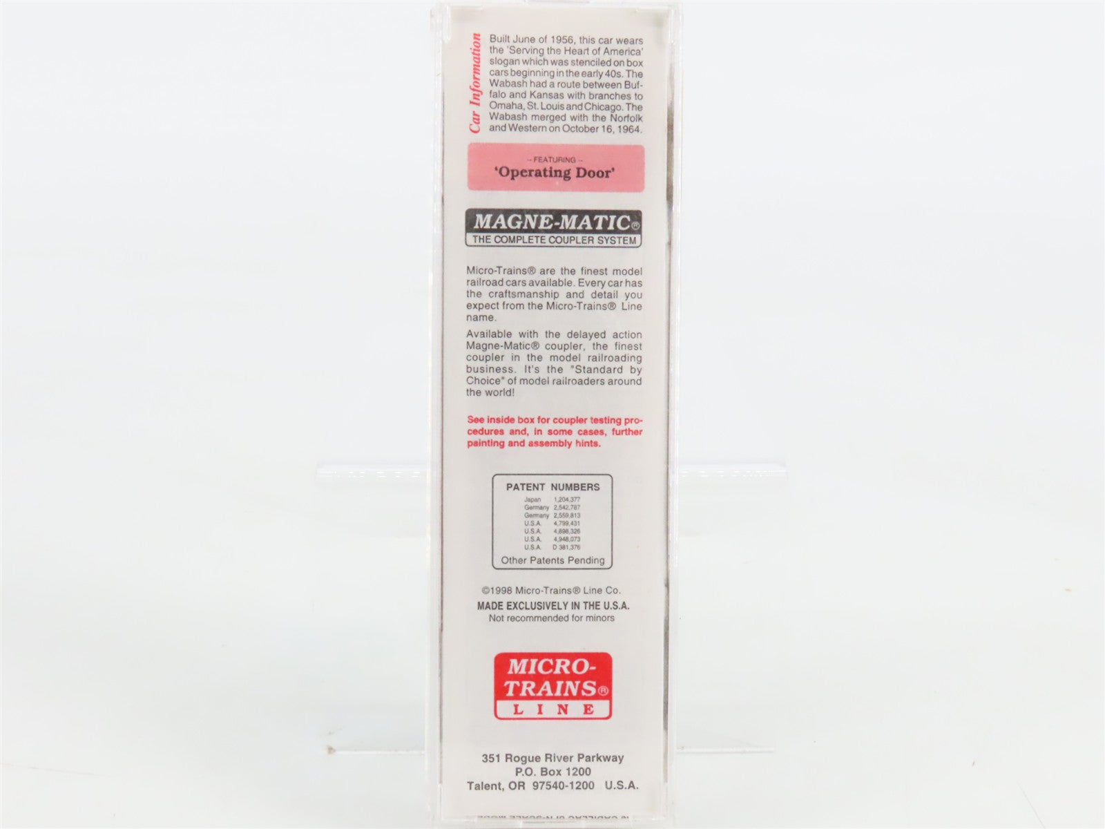 N Scale Micro-Trains MTL 31150 WAB Wabash 50' Box Car 21544 RTR