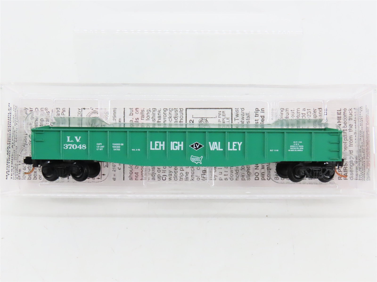 N Scale Micro-Trains MTL 46380 LV Lehigh Valley 50' Fishbelly Side Gondola RTR