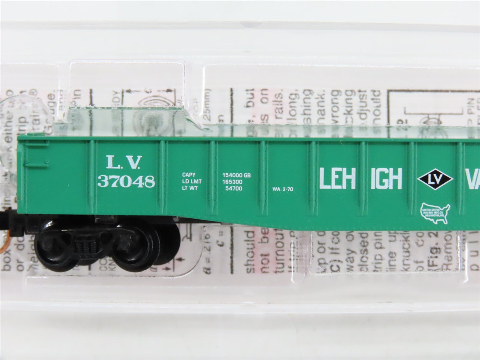 N Scale Micro-Trains MTL 46380 LV Lehigh Valley 50' Fishbelly Side Gondola RTR
