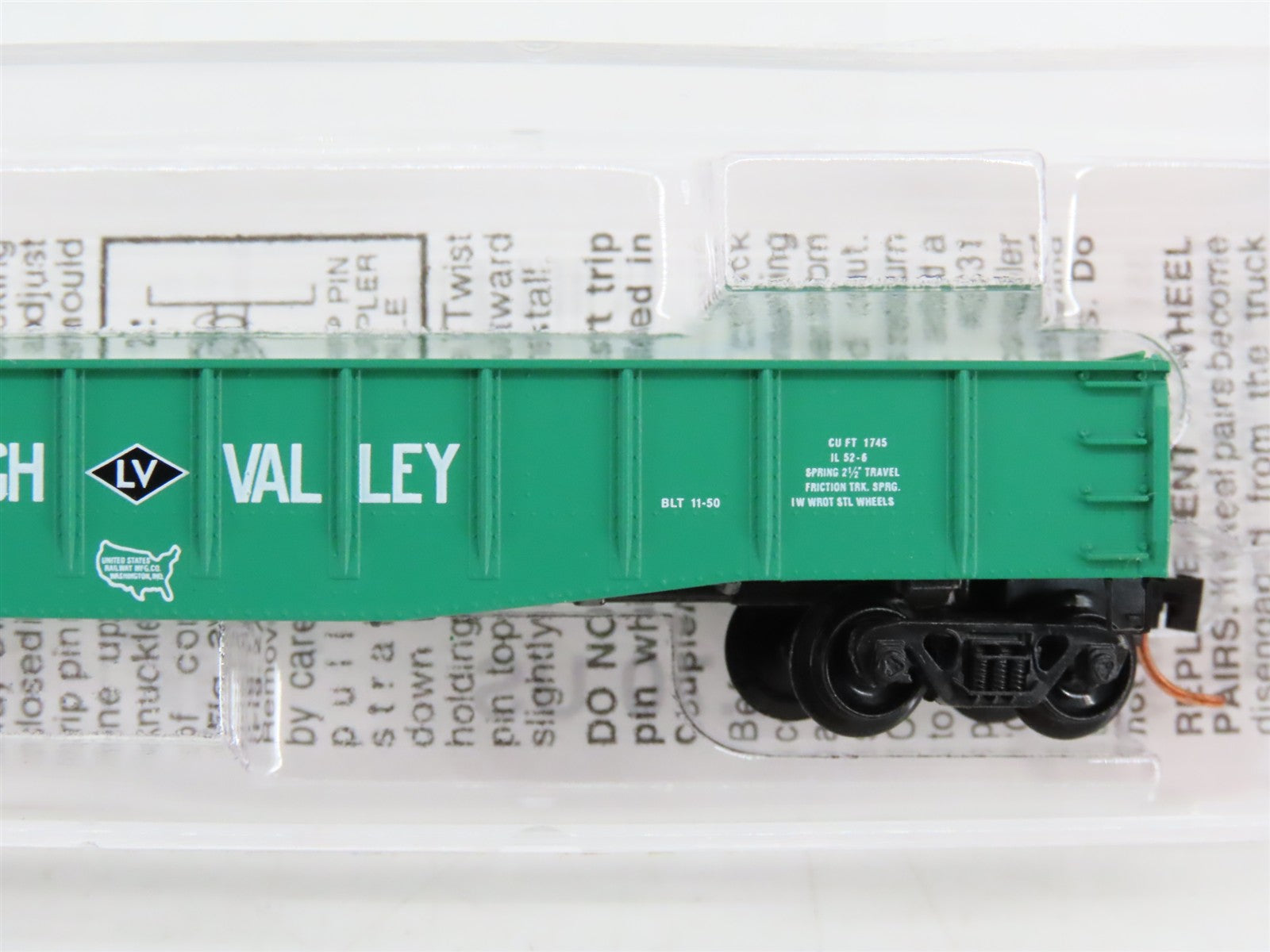 N Scale Micro-Trains MTL 46380 LV Lehigh Valley 50' Fishbelly Side Gondola RTR