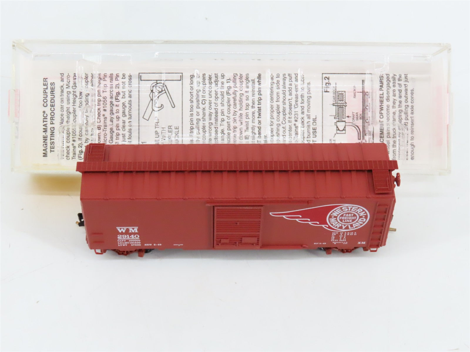 N Scale Micro-Trains MTL 20396 WM Western Maryland 40' Single Door Box Car RTR