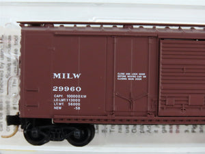 N Scale Micro-Trains MTL 22180 MILW Milwaukee Road 40' Box Car 29960 RTR