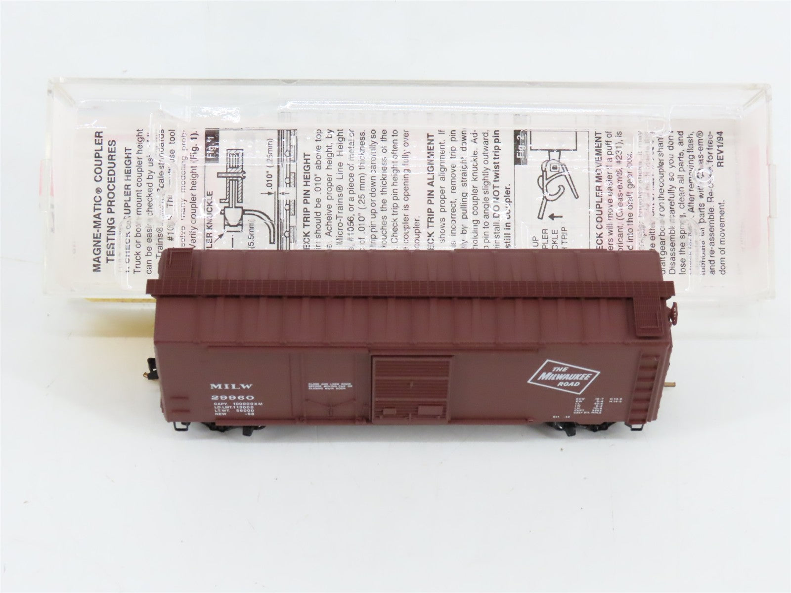 N Scale Micro-Trains MTL 22180 MILW Milwaukee Road 40' Box Car 29960 RTR