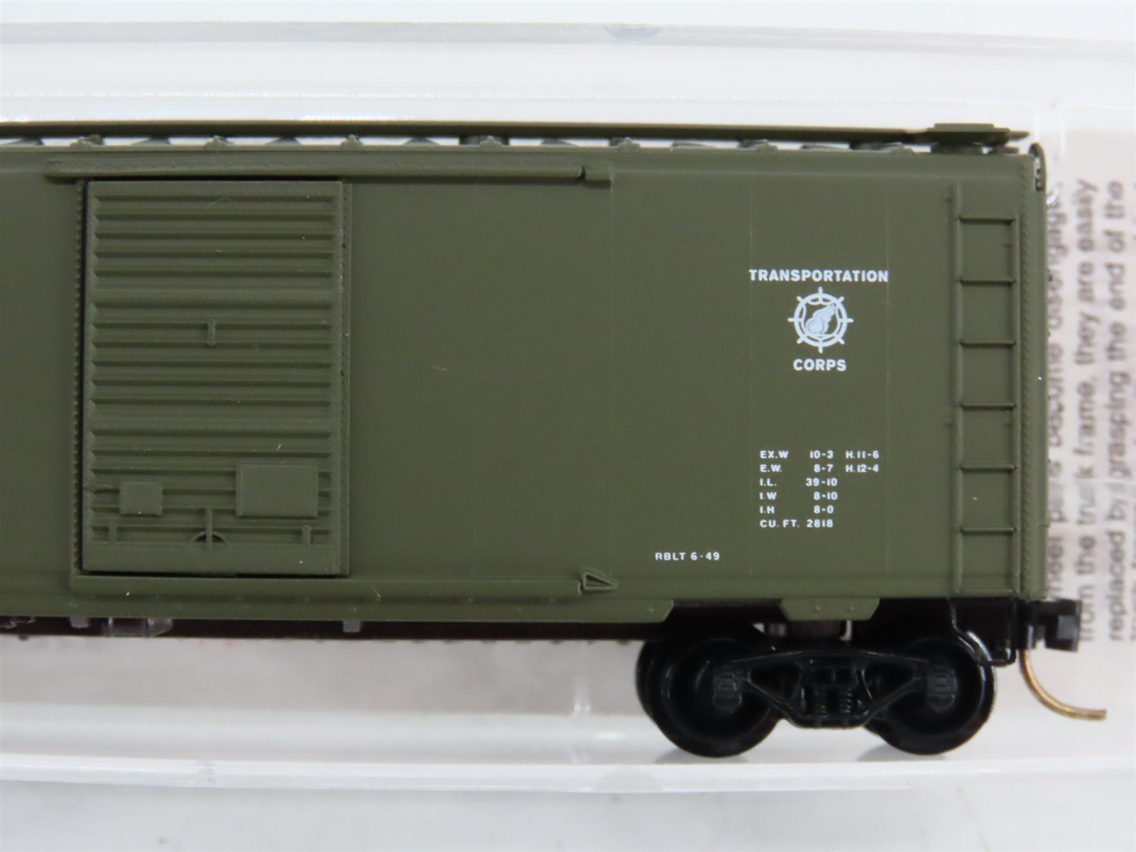 N Scale Micro-Trains MTL 20456 USAX United States Army 40' Box Car 24678 RTR