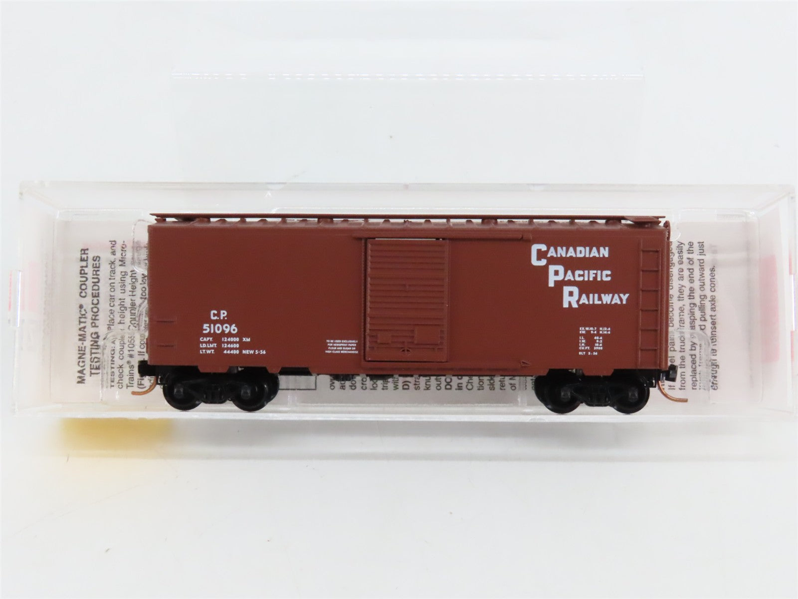 N Scale Micro-Trains MTL 20436/3 C.P. Canadian Pacific 40' Box Car 51096 RTR