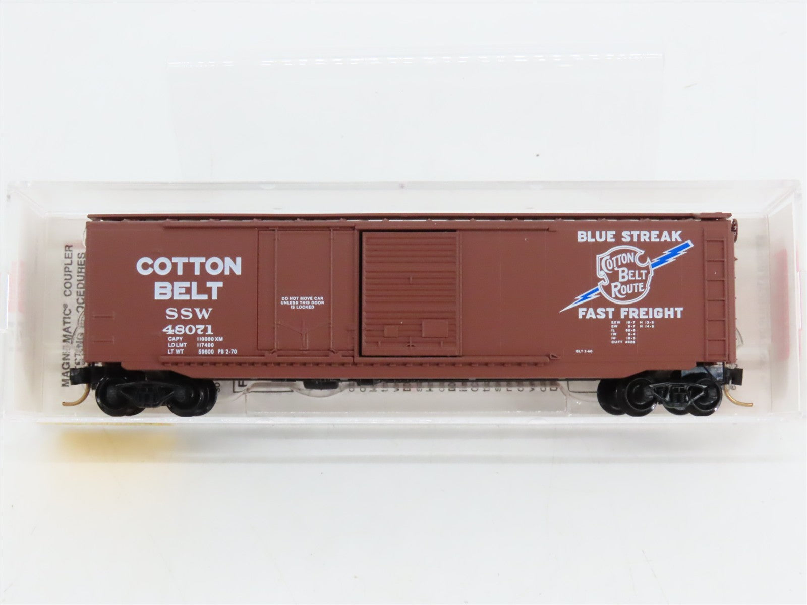 N Scale Micro-Trains MTL 33060 SSW Cotton Belt 50' Box Car 48071 RTR