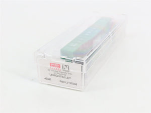 N Scale Micro-Trains MTL 46380 Lehigh Valley 50' Fishbelly Drop End Gondola RTR