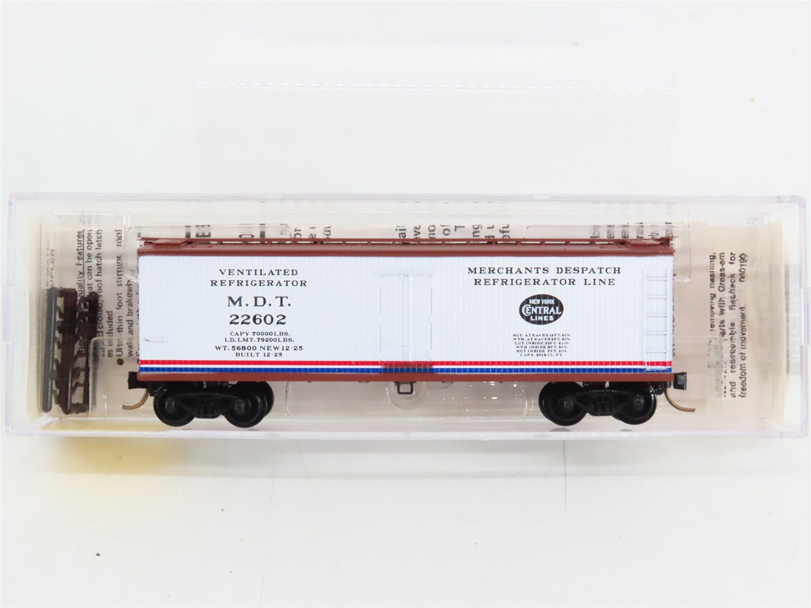 N Scale Micro-Trains MTL 49140 MDT New York Central 40' Reefer 22602 RTR