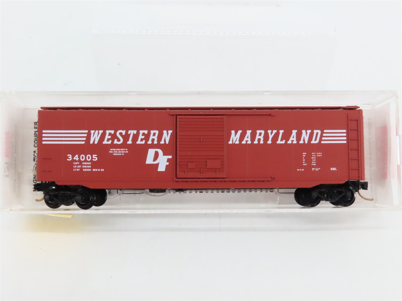 N Scale Micro-Trains MTL 31160 WM Western Maryland 50' Box Car 34005 RTR