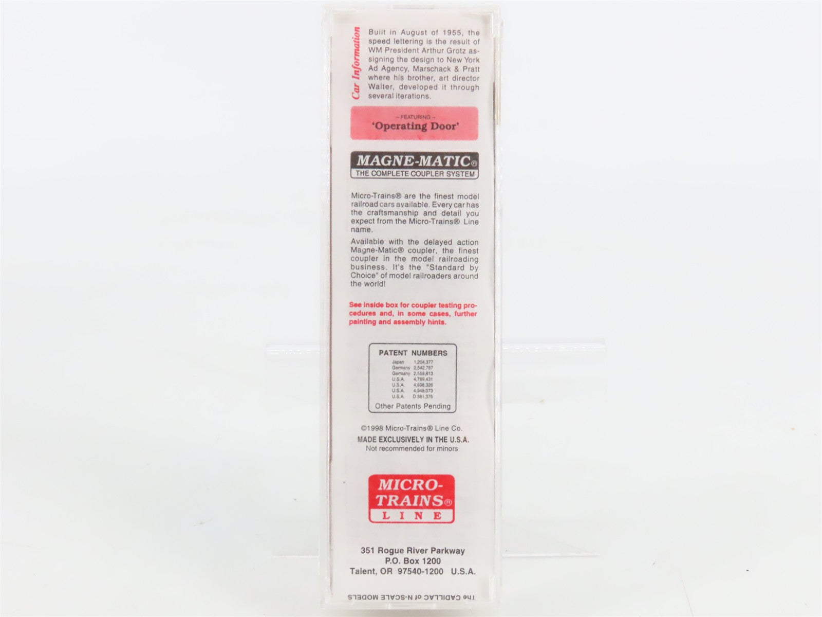 N Scale Micro-Trains MTL 31160 WM Western Maryland 50' Box Car 34005 RTR