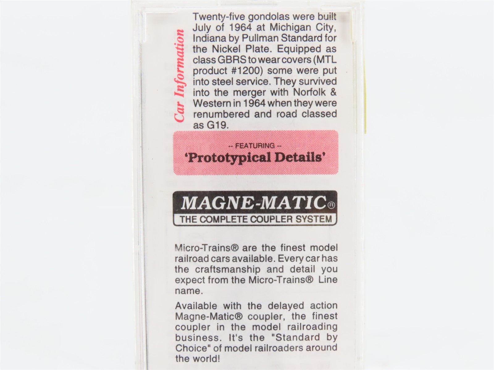 N Scale Micro-Trains MTL 105520 NKP Nickel Plate Road 50' Gondola 44801 RTR