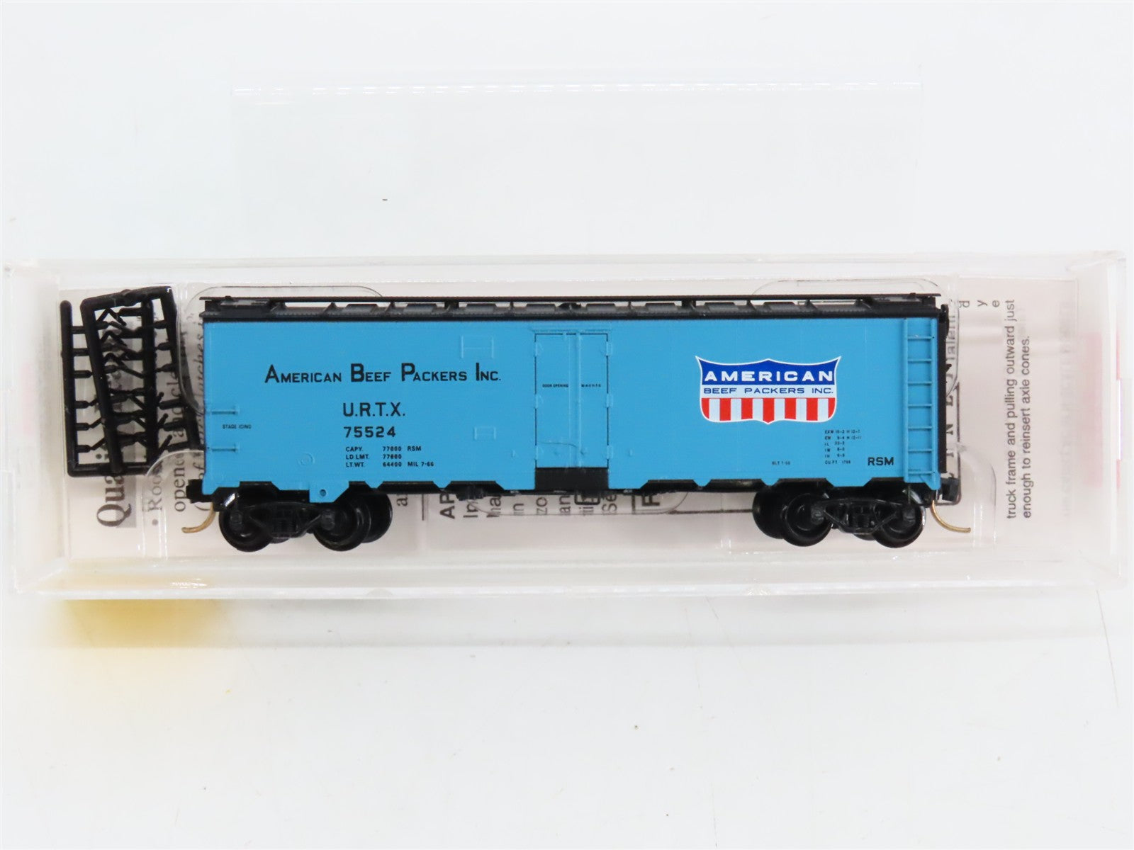 N Scale Micro-Trains MTL 59540 URTX American Beef Packers 40' Reefer 75524 RTR