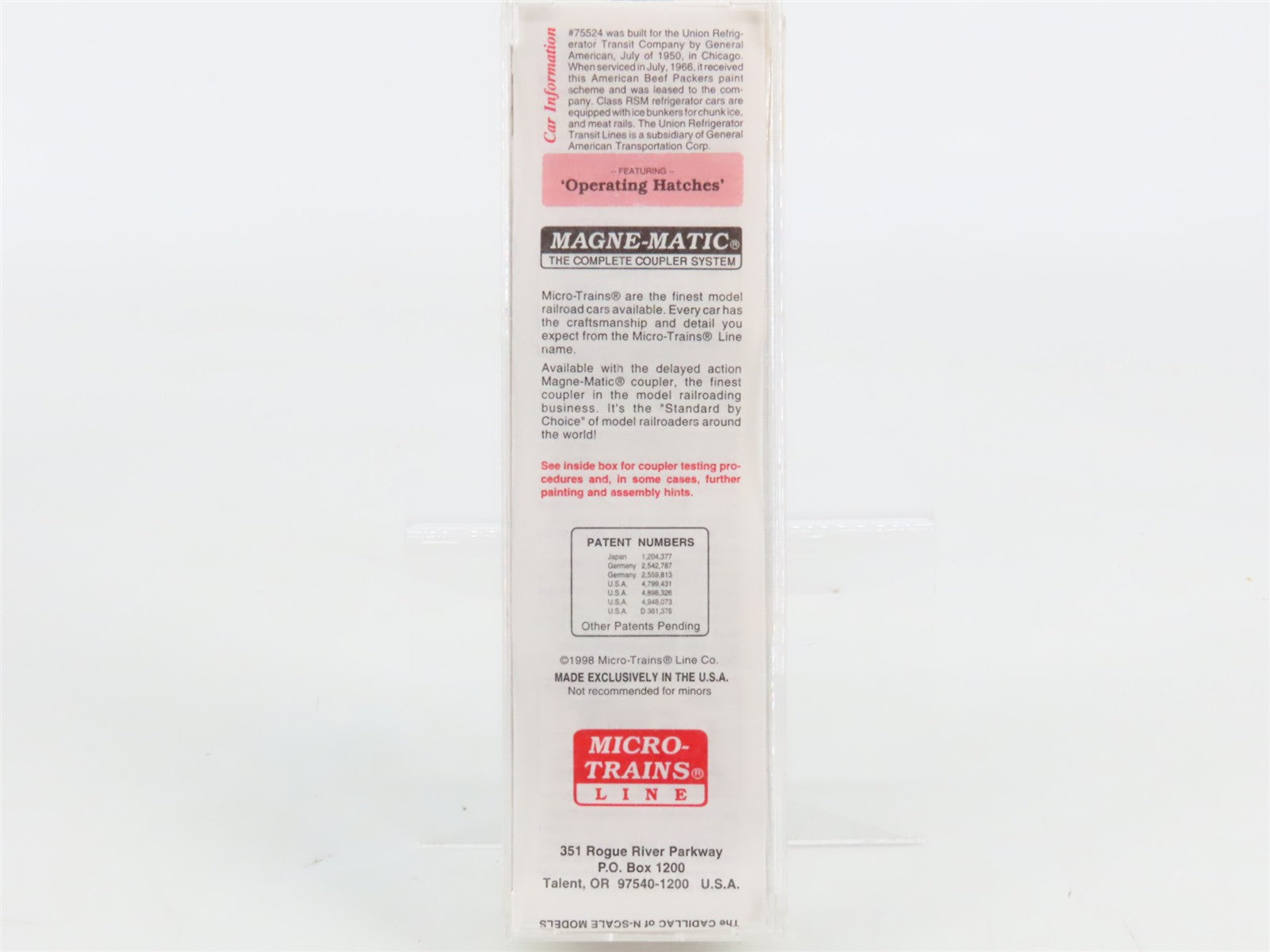 N Scale Micro-Trains MTL 59540 URTX American Beef Packers 40' Reefer 75524 RTR