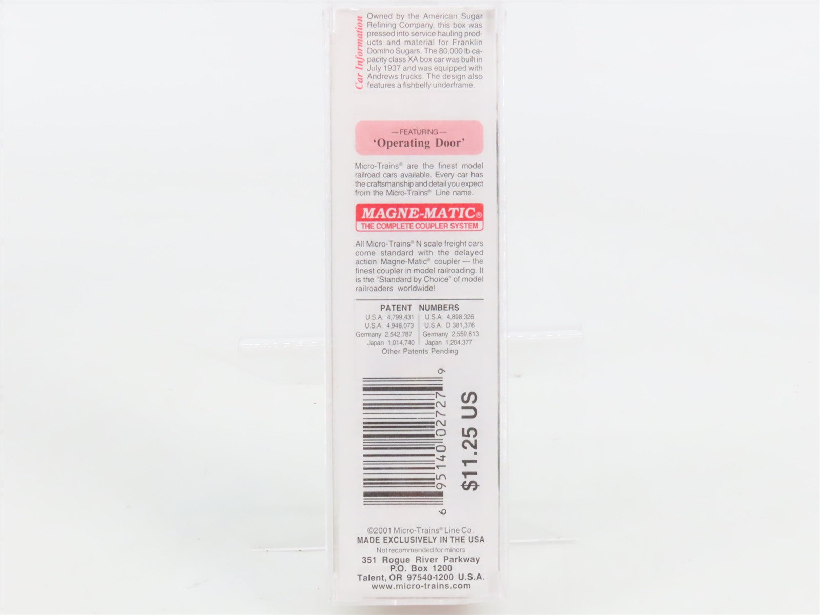 N Scale Micro-Trains MTL 42020 Domino Sugar 40' Double Sheathed Wood Box Car RTR