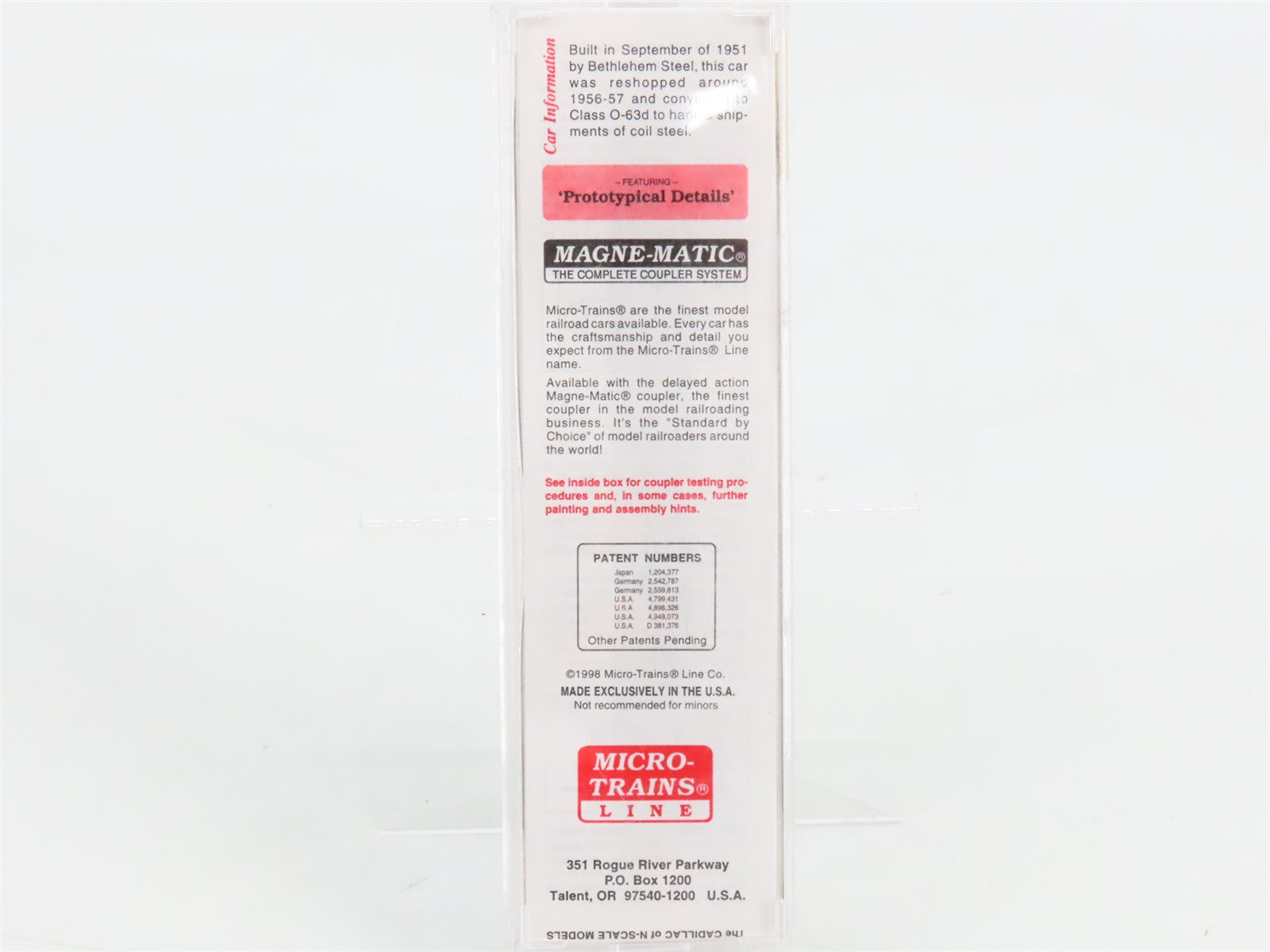 N Scale Micro-Trains MTL 105030 B&O Baltimore & Ohio Gondola 351065 RTR