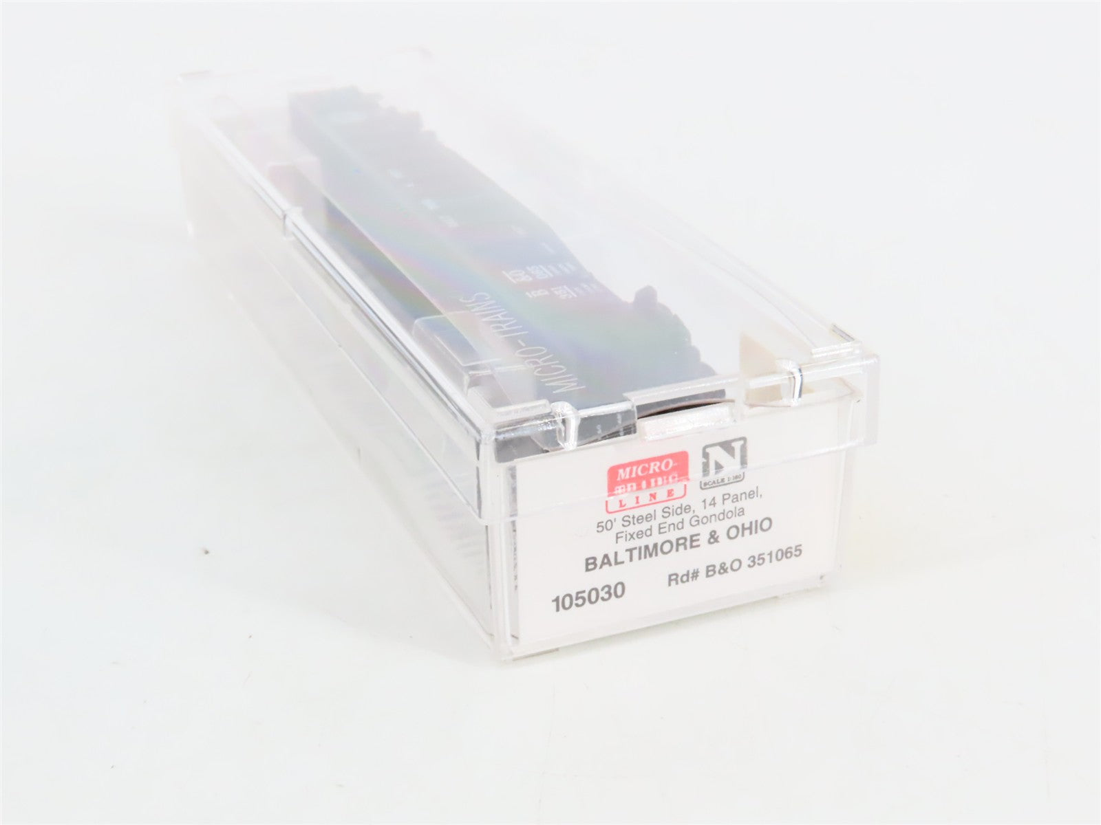 N Scale Micro-Trains MTL 105030 B&O Baltimore & Ohio Gondola 351065 RTR