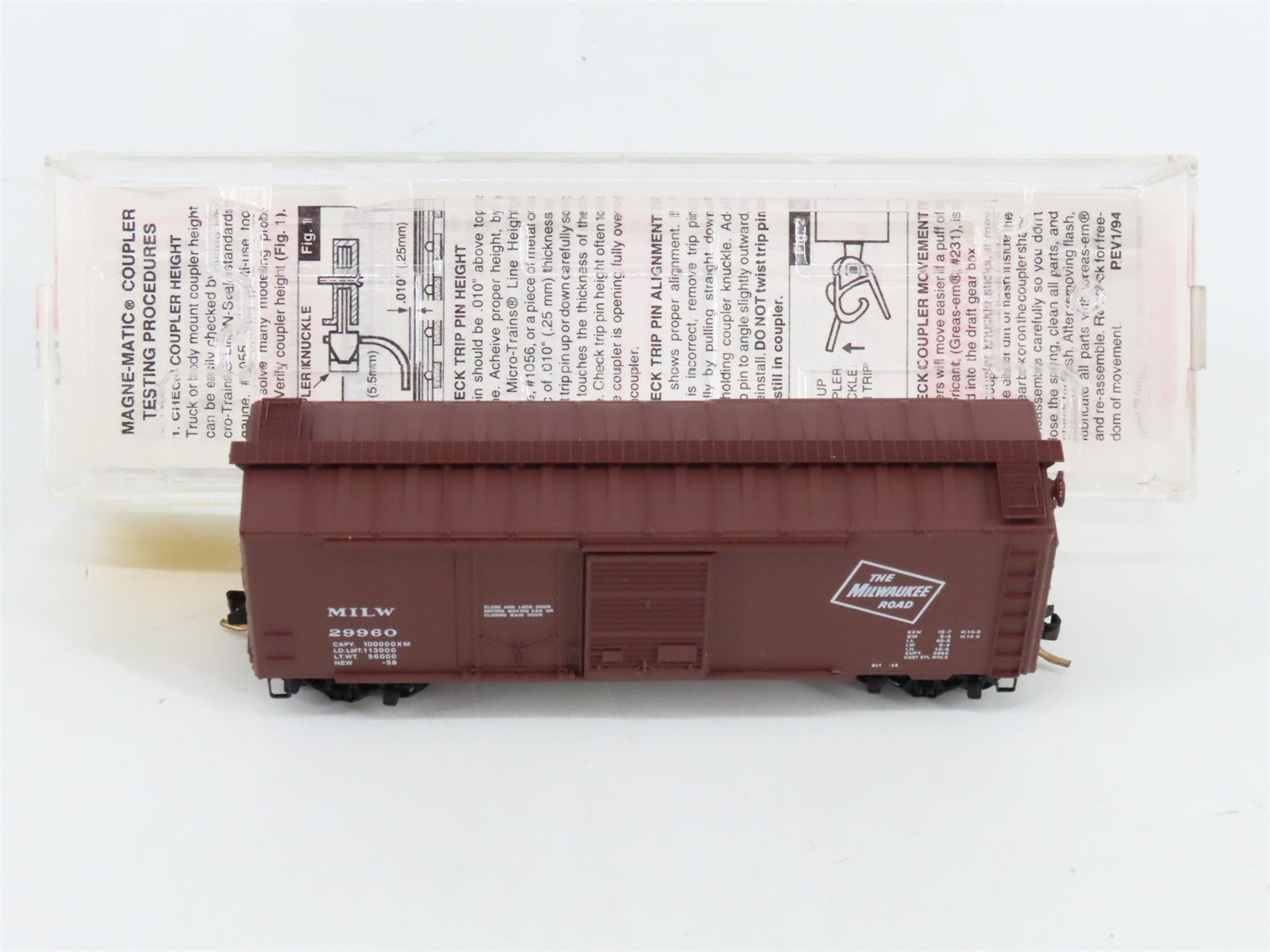 N Scale Micro-Trains MTL 22180 MILW Milwaukee Road 40' Box Car 29960 RTR