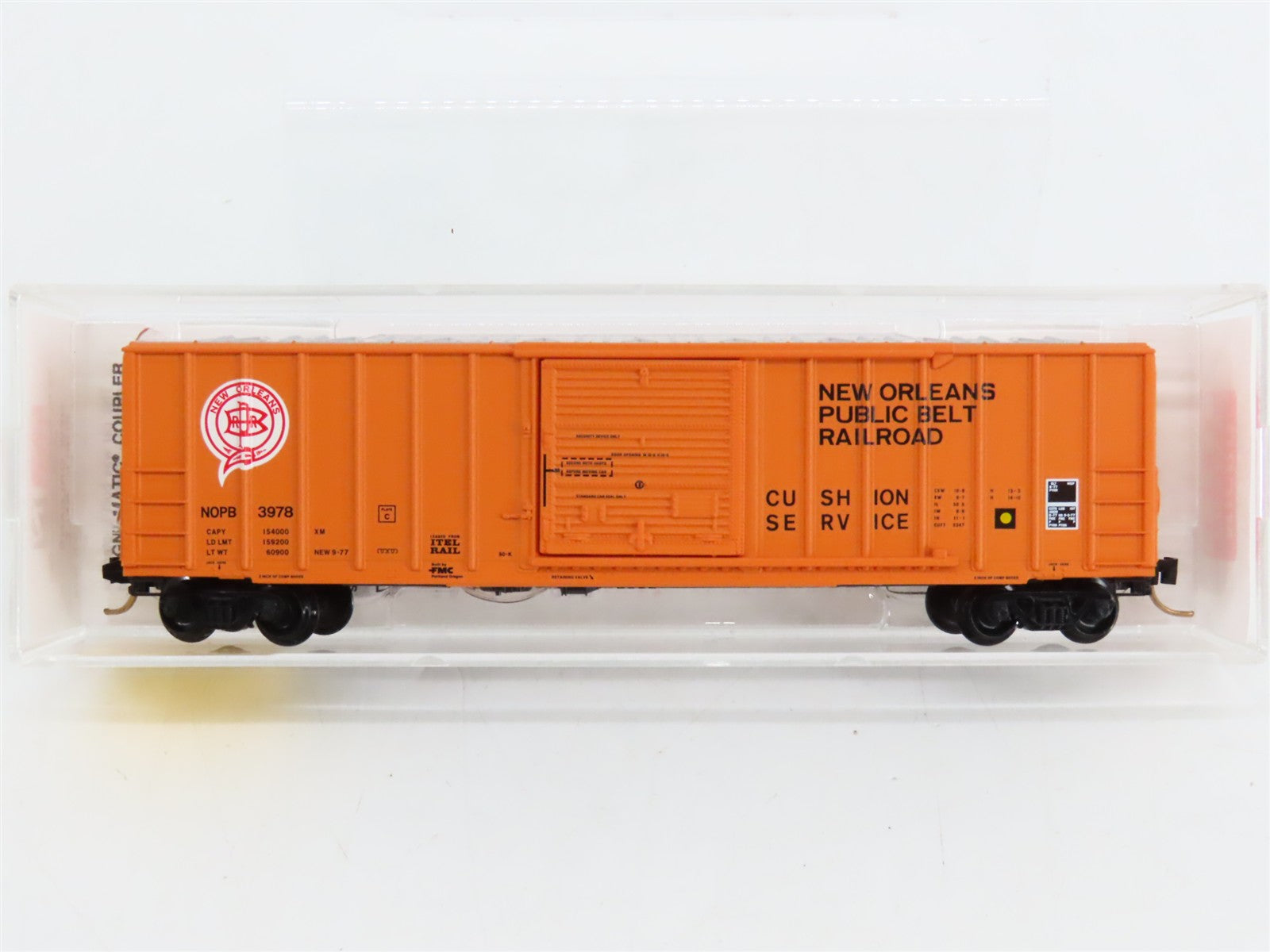 N Scale Micro-Trains MTL 25110 New Orleans Public Belt 50' Rib Side Box Car RTR