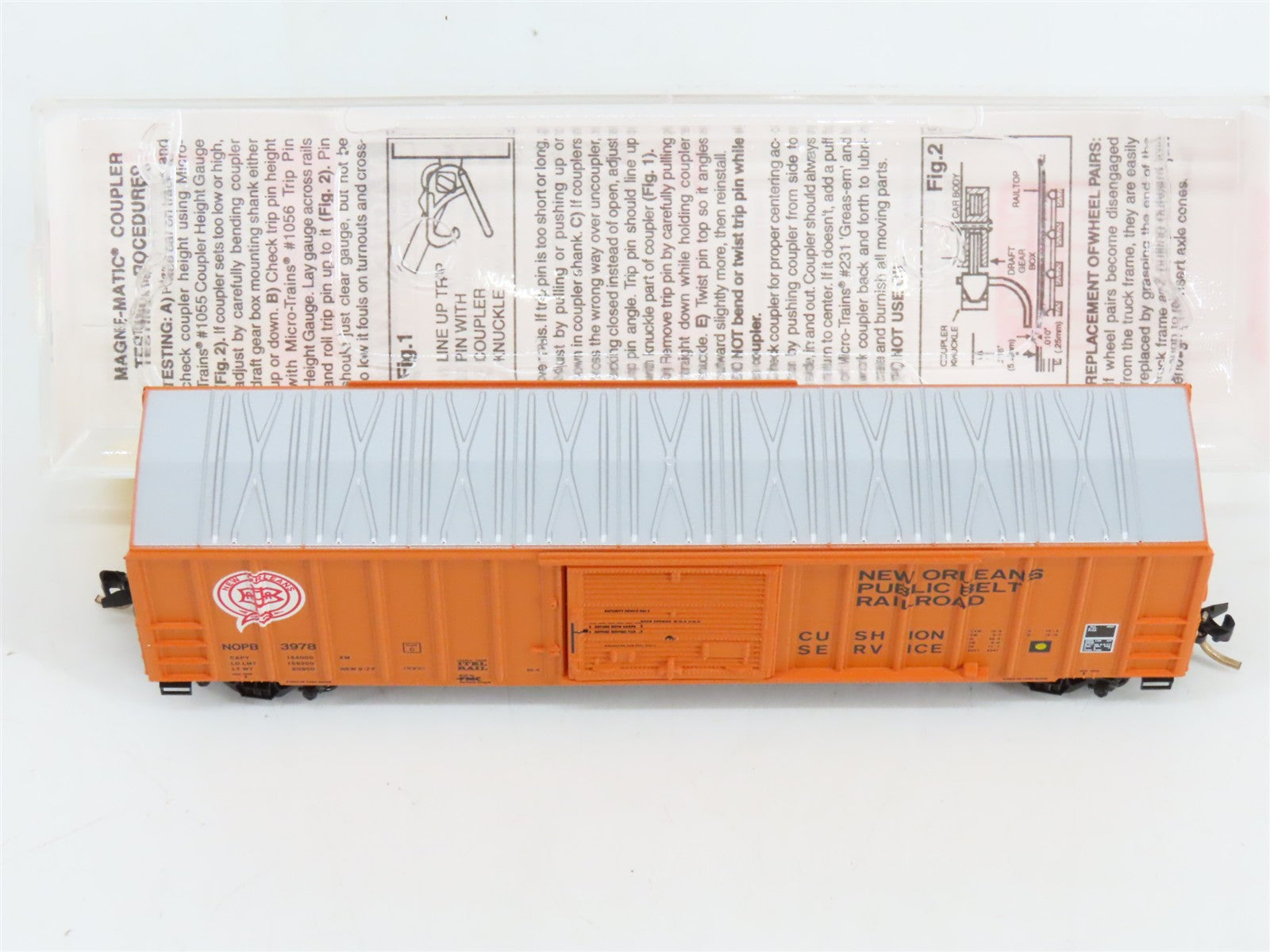 N Scale Micro-Trains MTL 25110 New Orleans Public Belt 50' Rib Side Box Car RTR