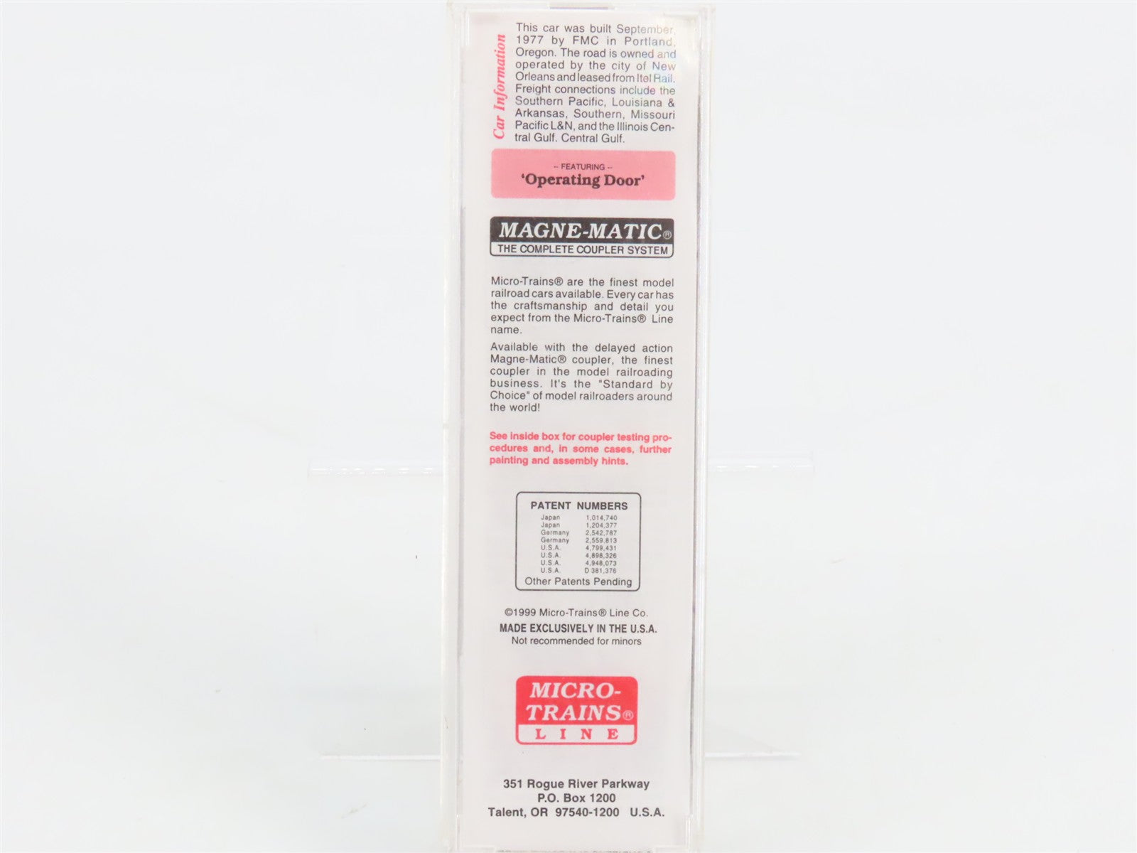 N Scale Micro-Trains MTL 25110 New Orleans Public Belt 50' Rib Side Box Car RTR