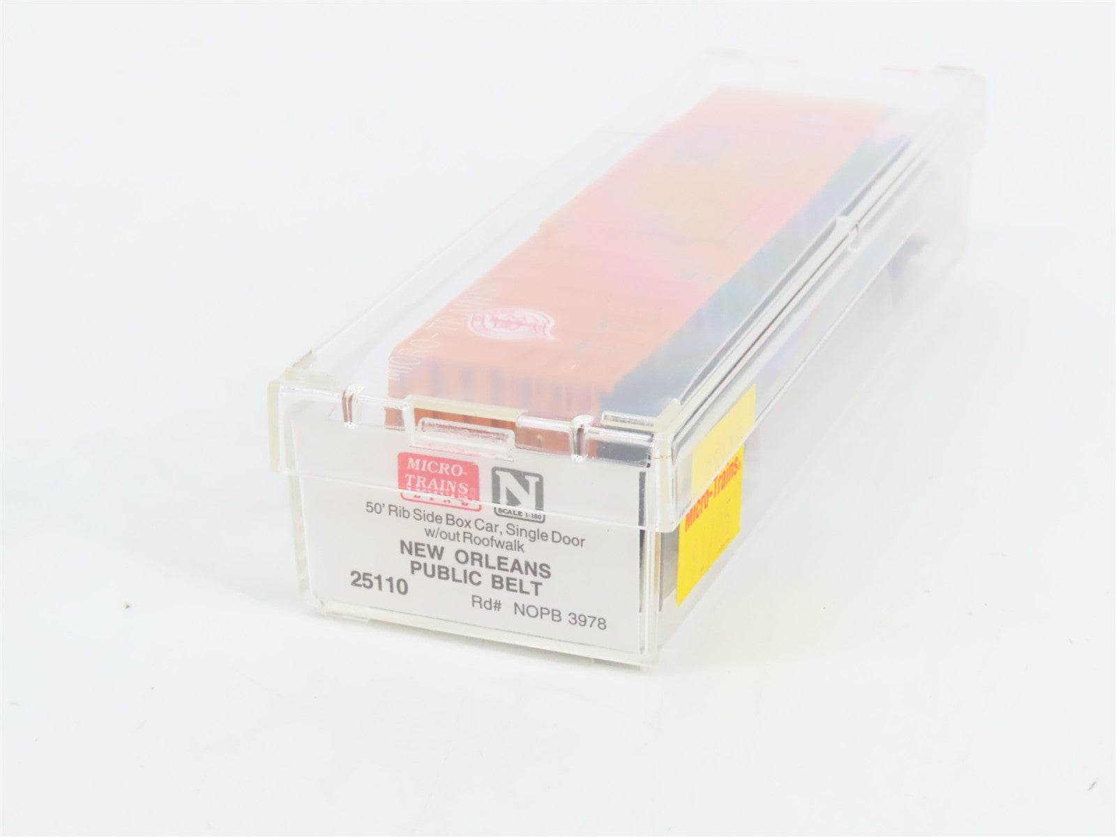 N Scale Micro-Trains MTL 25110 New Orleans Public Belt 50' Rib Side Box Car RTR