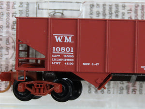 N Scale Micro-Trains MTL 56090 WM Western Maryland 33' 2-Bay Hopper 10801 RTR