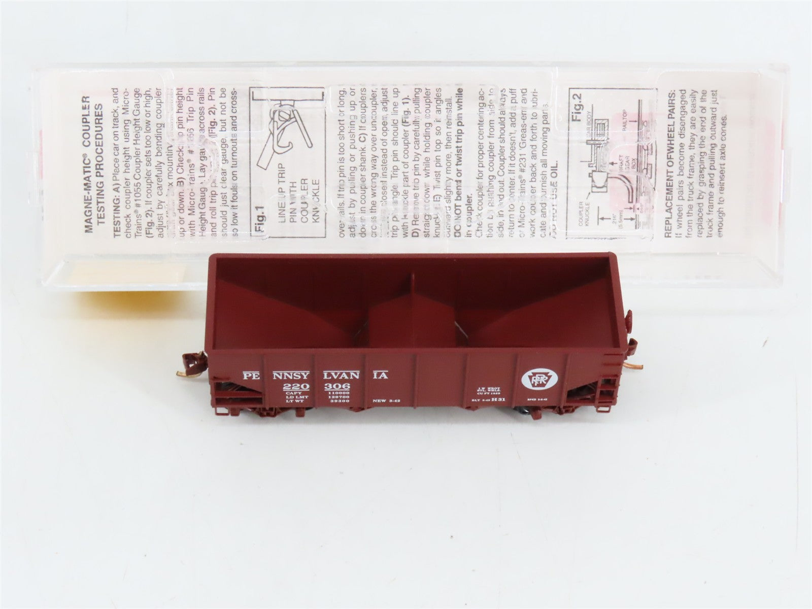 N Scale Micro-Trains MTL 56060 PRR Pennsylvania 33' 2-Bay Hopper 220306 RTR