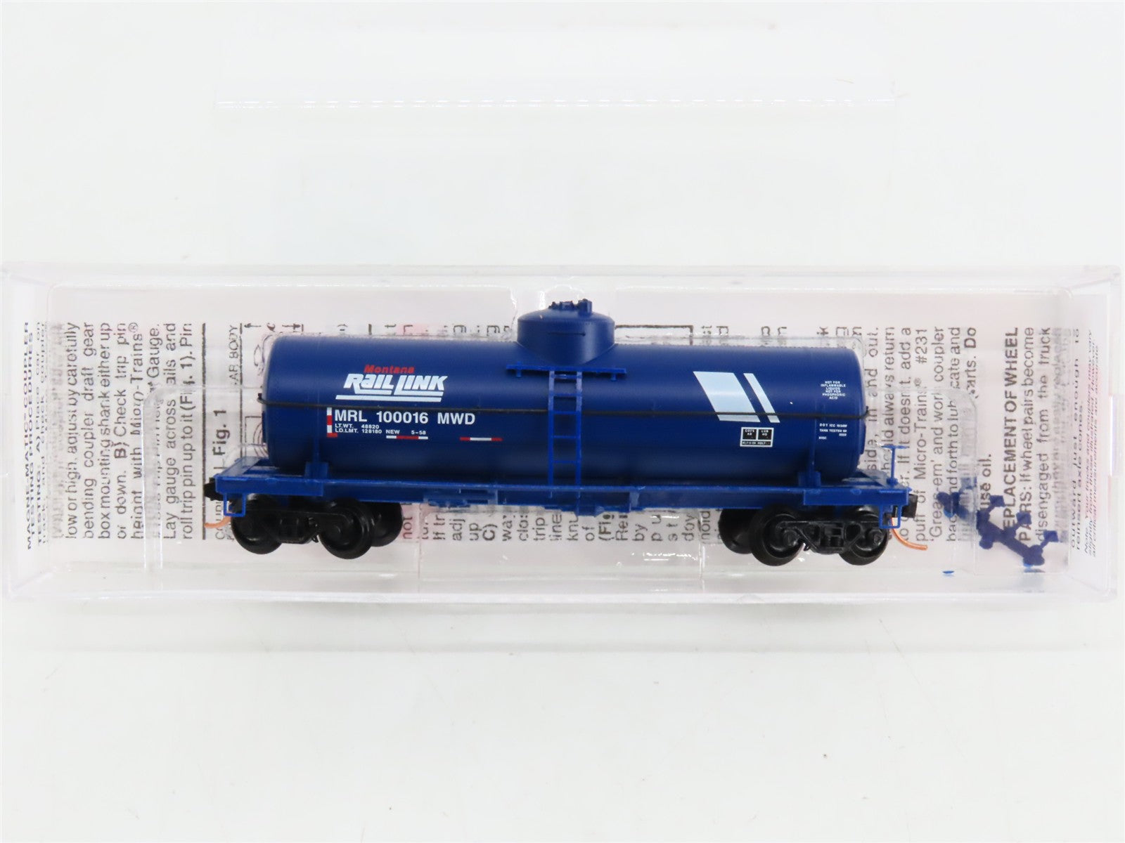 N Scale Micro-Trains MTL 65390 MRL Montana Rail Link 39' Tank Car 100016 RTR