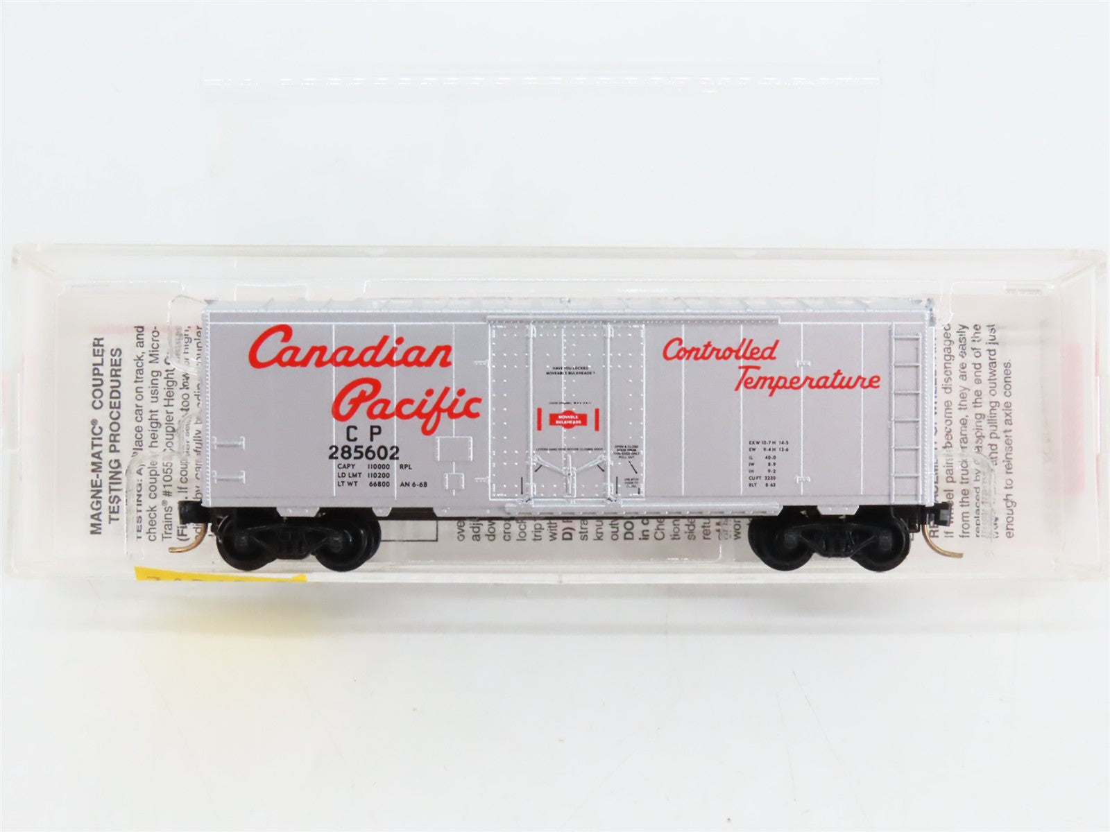 N Scale Micro-Trains MTL 74040/2 CP Canadian Pacific 40' Plug Door Box Car RTR