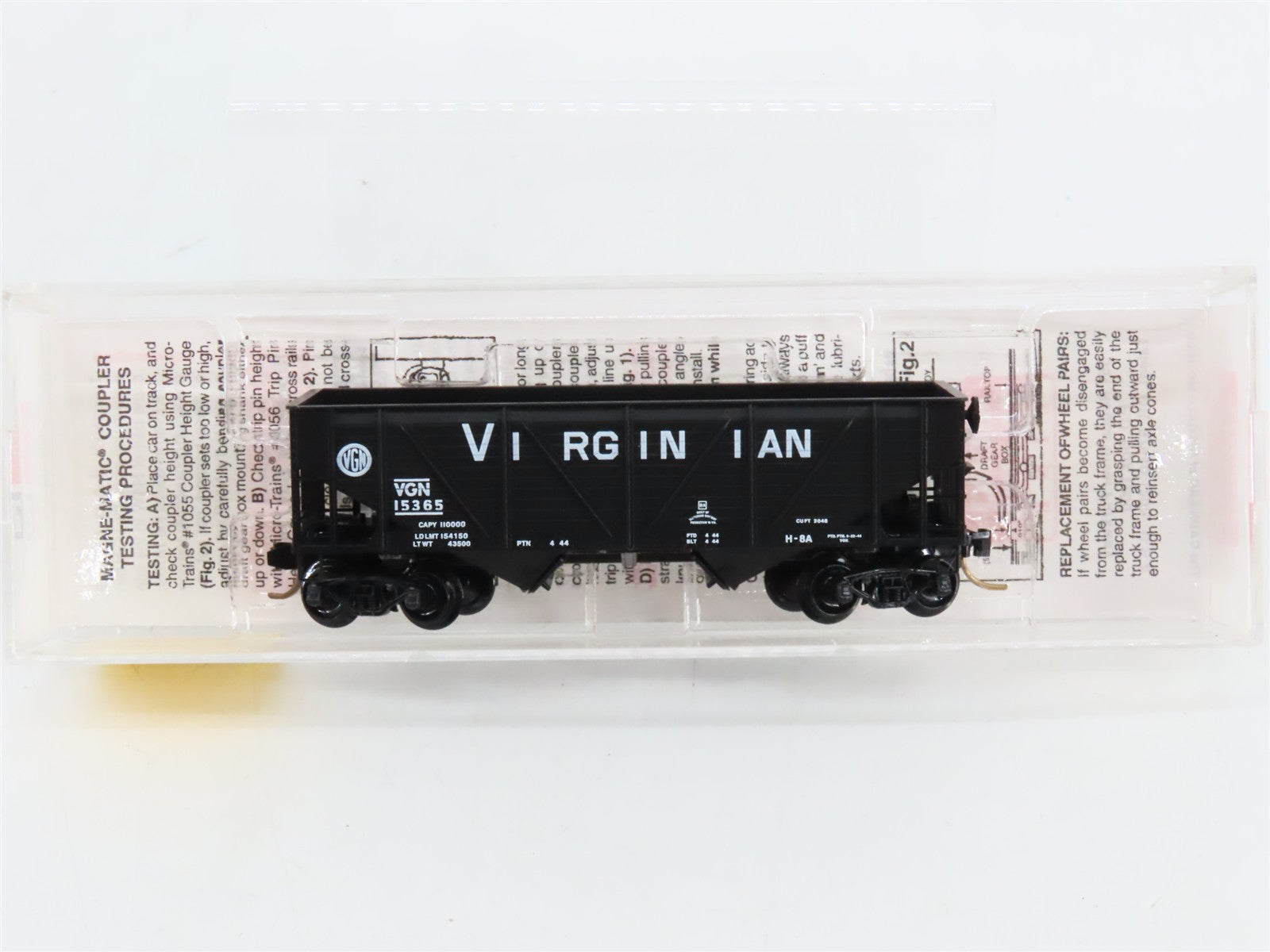 N Scale Micro-Trains MTL 57110 VGN Virginian 33' 2-Bay Hopper 15365 RTR