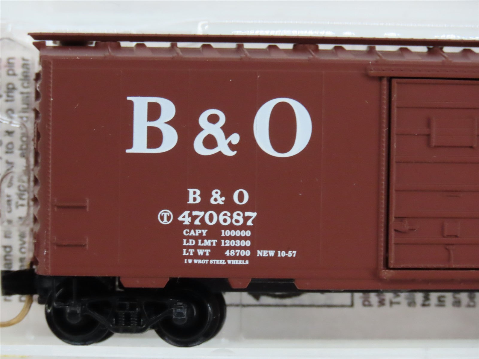 N Scale Micro-Trains MTL 20346 B&O Baltimore & Ohio 40' Box Car 470687 RTR